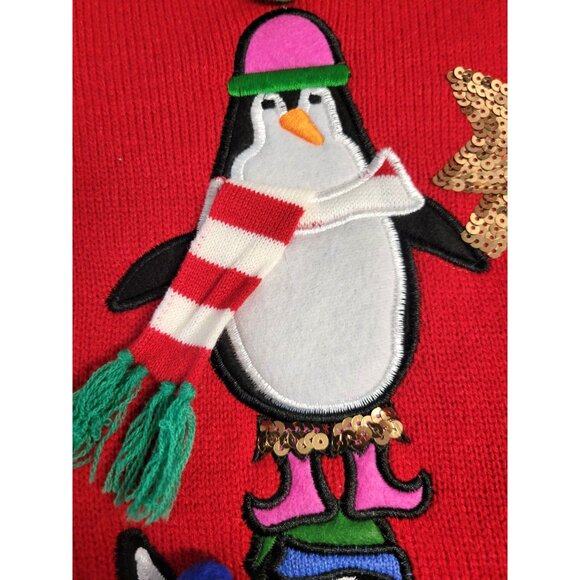 Penguin Christmas Sweater Tunic by United States Sweaters - Picture 7 of 12